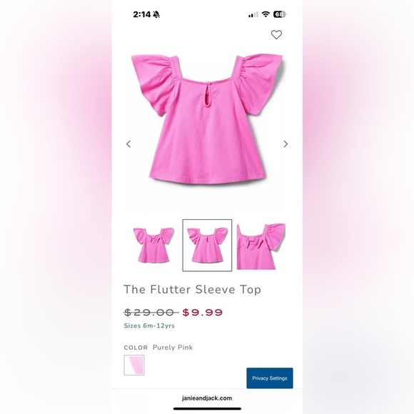 Vibrant Toddler Flutter Sleeve Top + Legging Matching Set - Picture 3 of 8